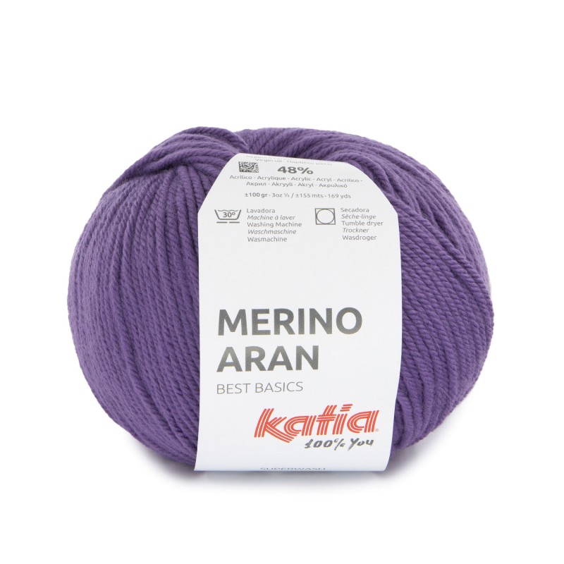 LANA MERINO ARAN 52% Merino Superwash - 48% Acrílico 100 g