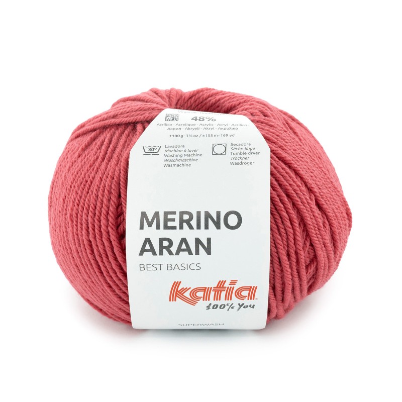 LANA MERINO ARAN 52% Merino Superwash - 48% Acrílico 100 g