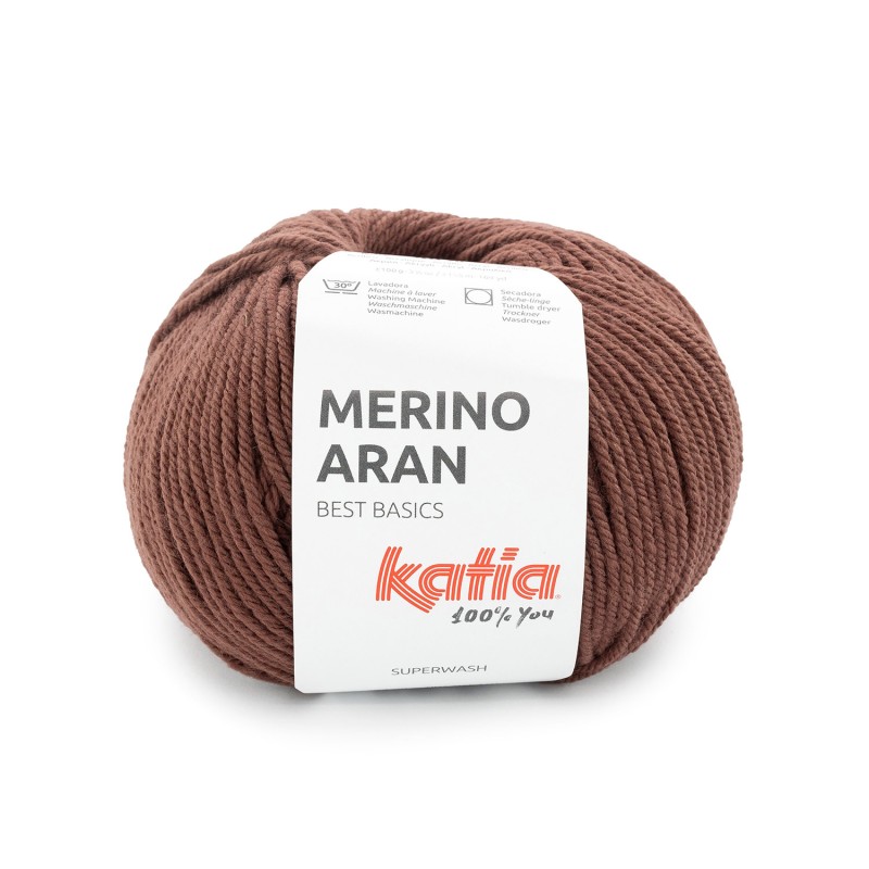 LANA MERINO ARAN 52% Merino Superwash - 48% Acrílico 100 g