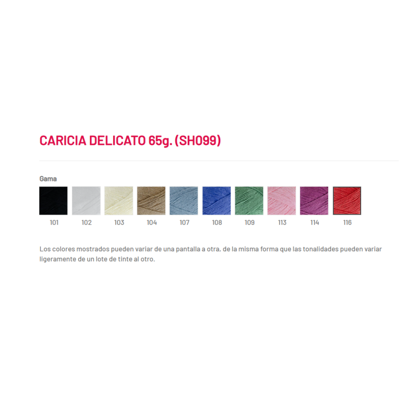 LANA CARICIA DELICATO 65g. (SH099)