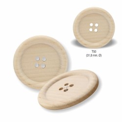 BOTÓN MADERA NATURAL 31,80MM.