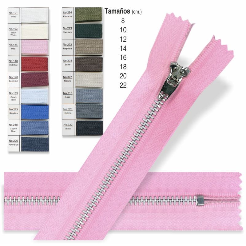 CREMALLERA ALUMINIO PLATA Nº 3