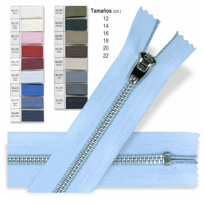 CREMALLERA ALUMINIO PLATA Nº 5