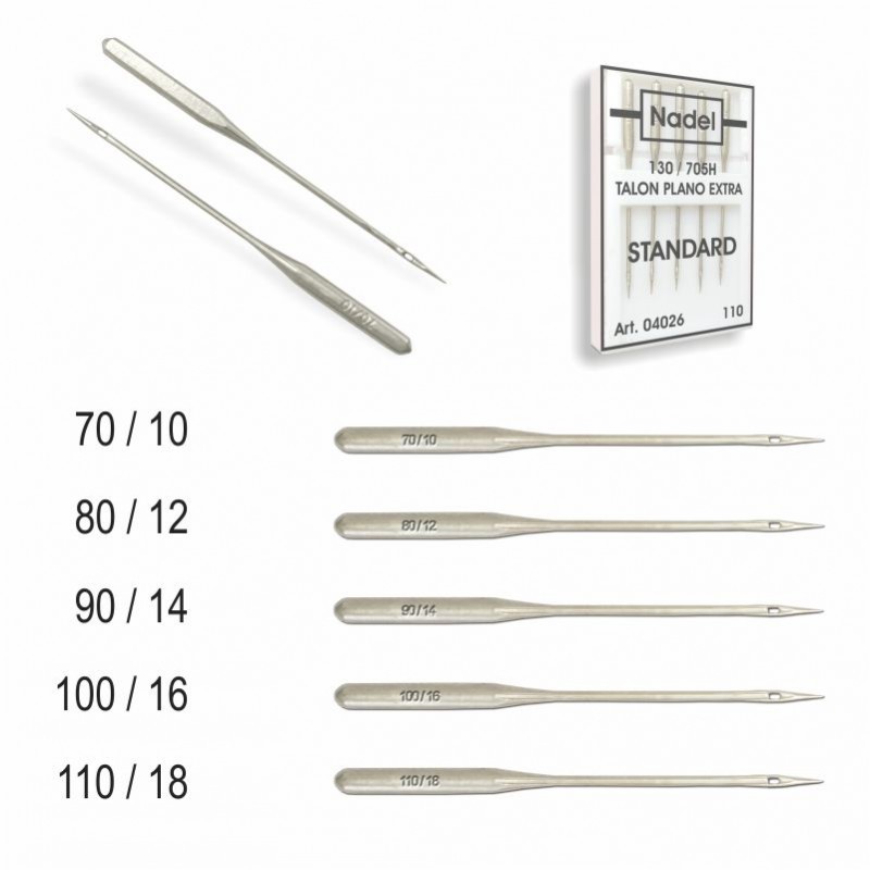Aguja Maquina  Standard Talon Plano  130/705H 5 Ud.